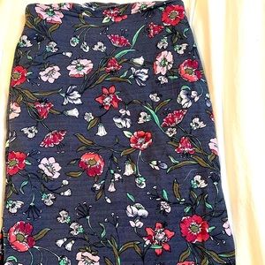 Loft Floral Pencil Skirt